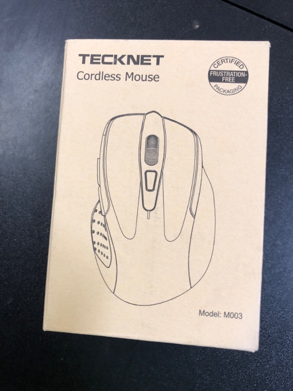 Photo 1 of TECKNET Wireless Mouse, 2.4G Ergonomic Optical Mouse, Computer Mouse for Laptop, PC, Computer, Chromebook, Notebook, 6 Buttons, 24 Months Battery Life, 2600 DPI, 5 Adjustment Levels