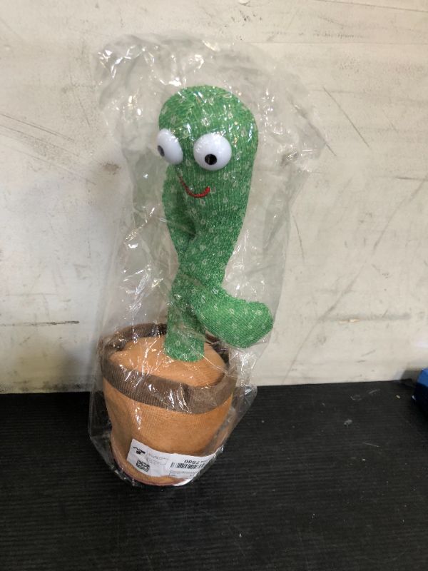 Photo 1 of Oeofuzep Dancing Talking Cactus Baby Toys, Singing Mimicking Recording Repeating What You Say, Electronic Light Up Plush Toy with 120 English Songs, Green