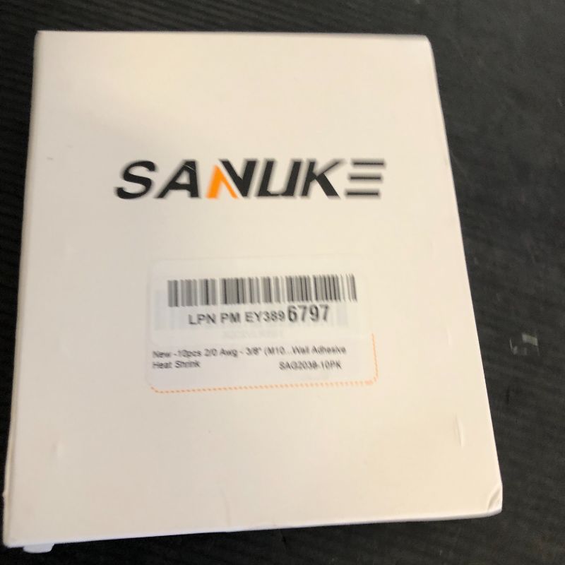 Photo 1 of 10pcs 2/0 Awg - 3/8" (M10) Sanuke Wire Lugs Ring Terminal Connectors Ends, Heavy Duty Wire Connectors, Battery Cable Lug Wire Electrical Eyelets with 3:1 Dual Wall Adhesive Heat Shrink