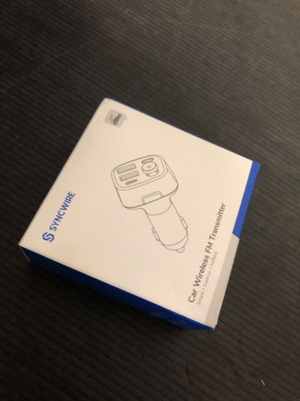 Photo 1 of Syncwire Bluetooth 5.4 FM Transmitter Car Adapter 48W (PD 36W & 12W) [Light Switch] [HiFi Bass Sound] [Fast Charging] Wireless Radio Music Adapter LED Display Hands-Free Calling Support USB Drive