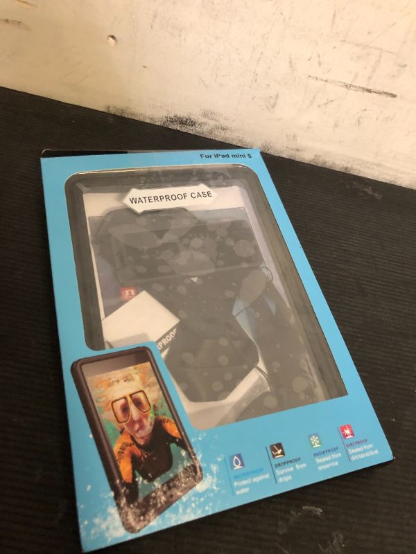 Photo 1 of Hualele iPad Mini 5 Waterproof Case, IP68 Underwater Shockproof Drop Proof Full Body with Screen Protector Protective Cover with Lanyard and Kickstand for iPad Mini 5th Generation