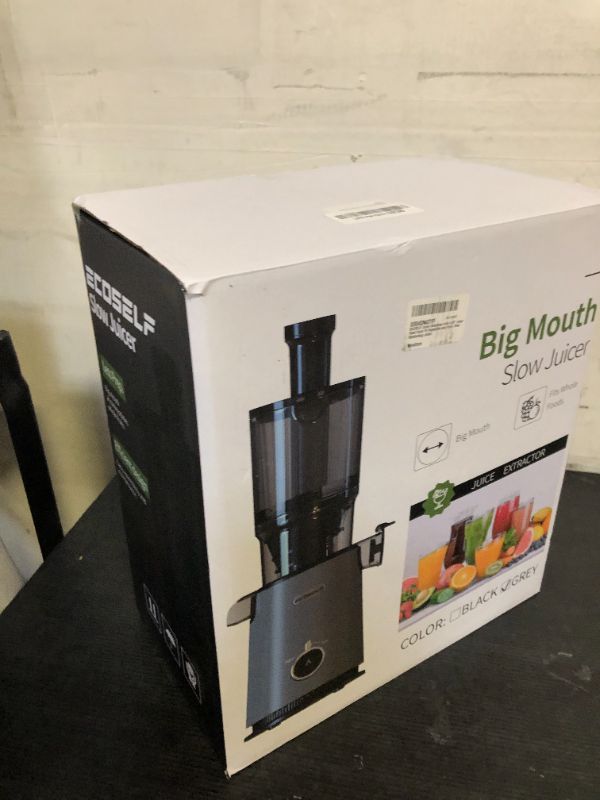 Photo 1 of Cold Press Juicer, ECOSELF Juicer Machines with Large Feed Chute Fit Whole Fruits & Vegetables, Self Feeding for Juice Extractor Machine, Easy to Clean and Assemble, High Juice Yield