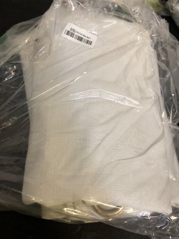 Photo 1 of jinchan 100% Blackout Curtains for Bedroom Living Room Linen Blackout Curtains 96 Inch Long Room Darkening Curtains Linen Textured Drapes 52" W 2 Panels Window Curtains Grommet Top White