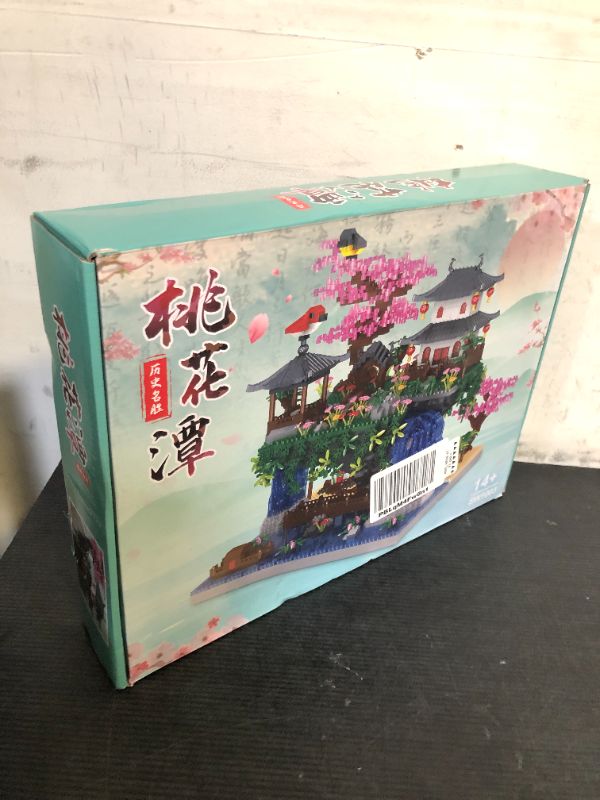 Photo 1 of SAMYBLOCKS 3600PCS Micro Mini Blocks Peach Blossom Pond Bonsai Tree Kit,Traditional Architecture Building Blocks,Exquisite Cherry Bonsai Tree Kit Gift for 14+ Kids Or Adults