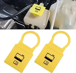 Photo 1 of 2PCS Engine Coolant Reservoir Cap, Coolant Reservoir Cap, Engine Coolant Reservoir Cap Compatible with Chrysler, Dodge, Jeep, Ram, Replacements 55111074AA, 55111074AB, 52079331, 54201