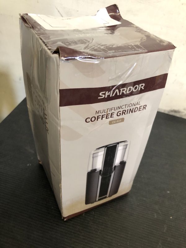 Photo 1 of SHARDOR Coffee Grinder Electric, Spice, Herb, Grinder for Coffee Bean Spices and Seeds with 2 Removable Stainless Steel Bowls, Black
