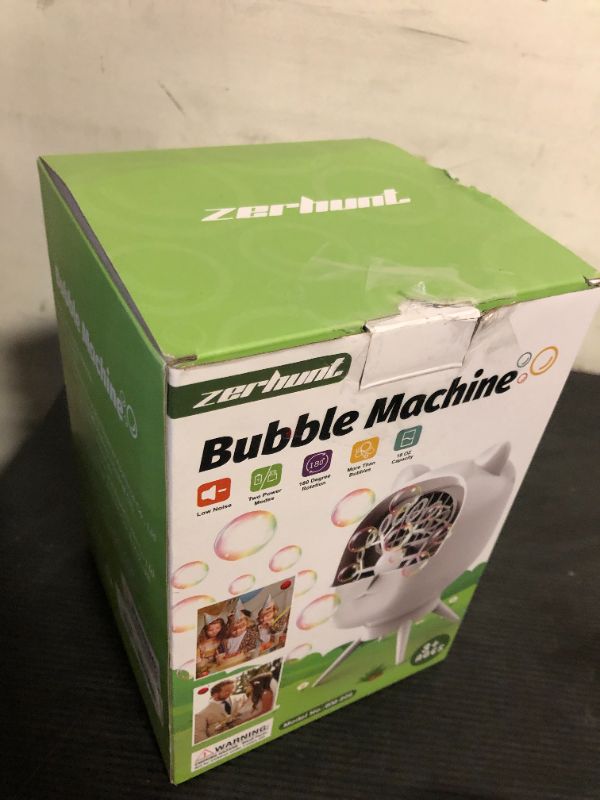 Photo 1 of Zerhunt Bubble Machine Automatic for Parties: Rechargeable Bubble Maker with 500ML Large Capacity for Outdoor Weddings, Birthdays, and Family Gatherings - Portable Bubble Toys for Kids & Toddlers