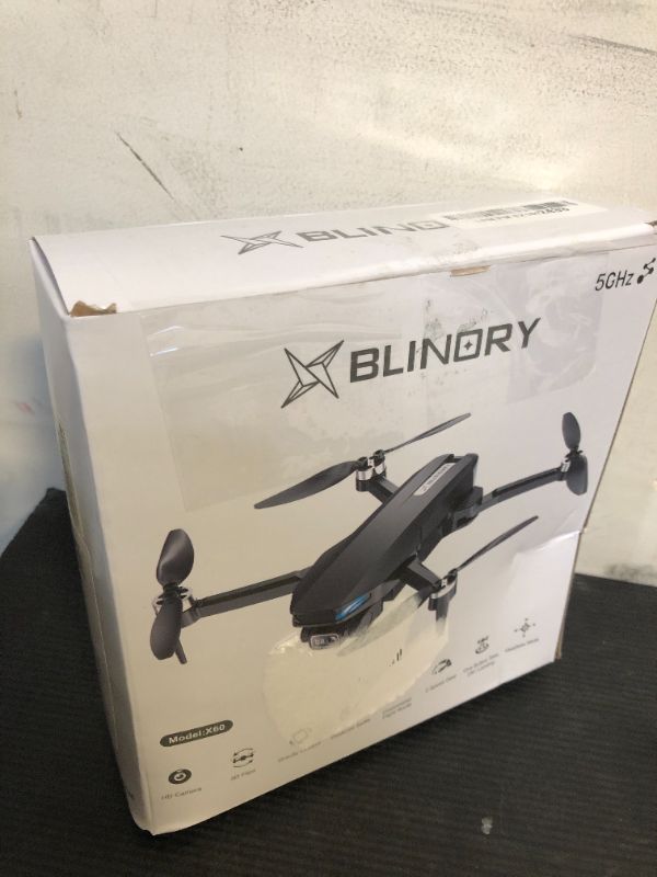 Photo 1 of Drone with Camera, 2K HD FPV Drone with Brushless Motor, Altitude Hold, Gesture Selfie, One Key Take Off/Landing, 3D Flips, Waypoint Fly, 2 Batteries, Foldable Mini Drones for Kids and Beginners
