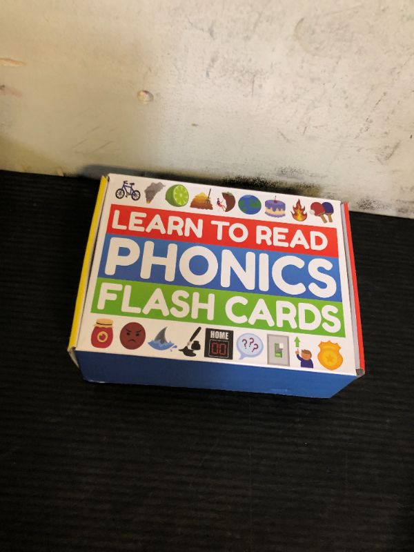 Photo 1 of Phonics Flash Cards - Learn to Read in 20 Stages - Digraphs CVC Blends Long Vowel Sounds - Games for Kids Ages 4-8 Kindergarten First Second Grade Homeschool Educational Study Activity