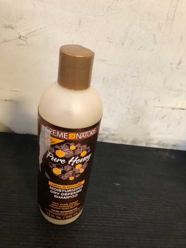 Photo 1 of Coconut Oil & Shea Butter Shampoo by Creme of Nature,Dry Defense for Damaged Hair, Formula with Pure Honey, 12.07 Fl Oz