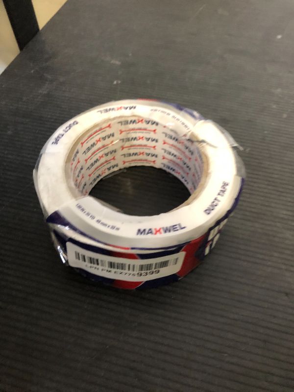 Photo 1 of Maxwel Manufacturing Duct Tape White Heavy Duty - 1.88 in 35 Yds Waterproof No Residue Strong Adhesive Duct Tape Tearable for Indoor Outdoor Use,Multi Purpose Home Repair