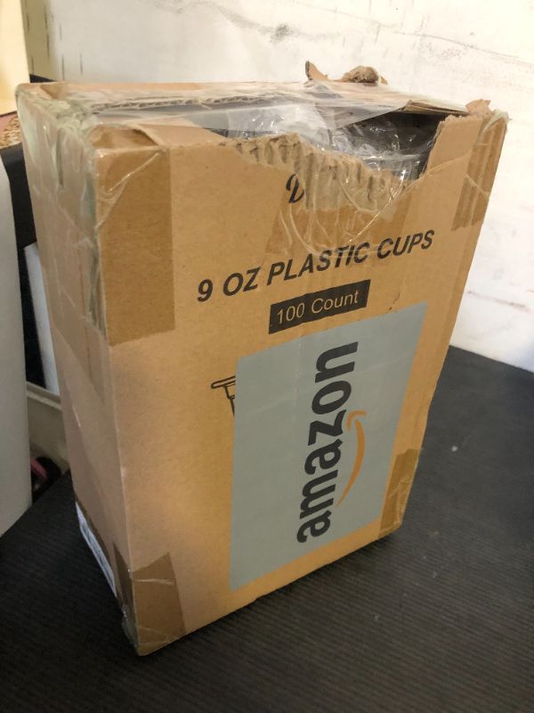 Photo 1 of Dealusy 100 Pack 9 oz Clear Plastic Cups, Sturdy & Food Safe Disposable Plastic Cups for Wine Cocktail Punch