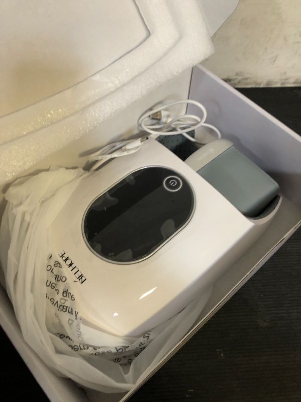 Photo 1 of Hand Massager with 9 Modes and 4 Heating Options for Hot and Cold Therapy Hand and Wrist Massager for Arthritis and Carpal Tunnel Relief, Hand Massager with Heat and Compression, White