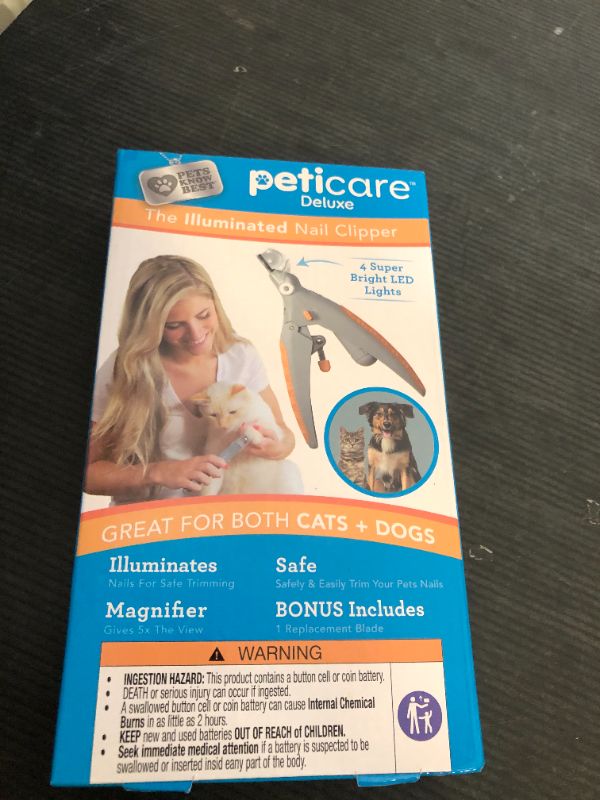 Photo 1 of Allstar Innovations PetiCare LED Light Pet Nail Clipper- Great for Trimming Cats & Dogs Nails & Claws, 5X Magnification That Doubles as a Nail Trapper, Quick-Clip, Steel Blades