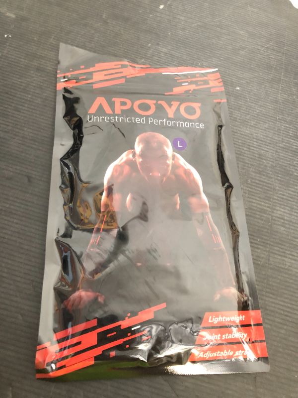 Photo 1 of APOYO Elbow Brace for Tendonitis and Tennis Elbow, Compression Sleeve for Arthritis, Workouts, Reduce Joint Pain During Fitness Activity (Large)