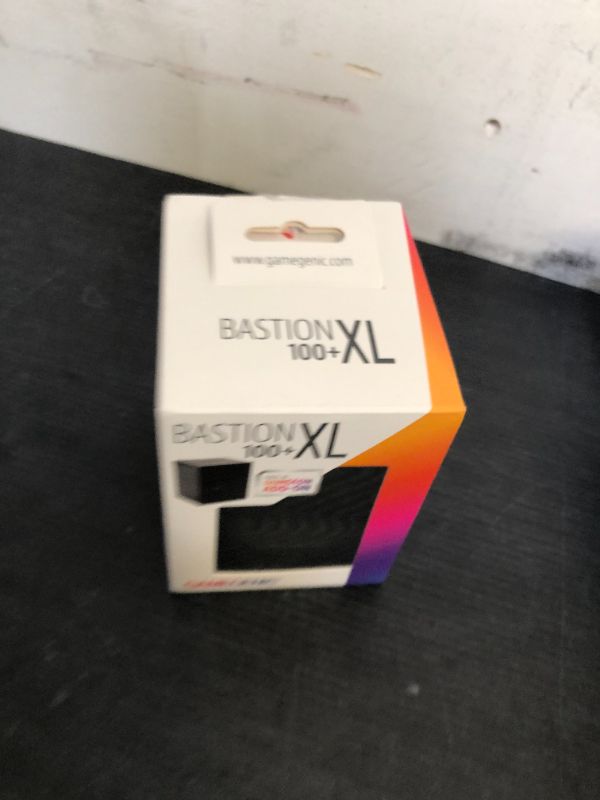 Photo 1 of Gamegenic Bastion 100+ XL Deck Box - Compact, Secure, and Perfectly Organized for Your Trading Cards! Safely Protects 100+ Double-Sleeved Cards, Black Color, Made