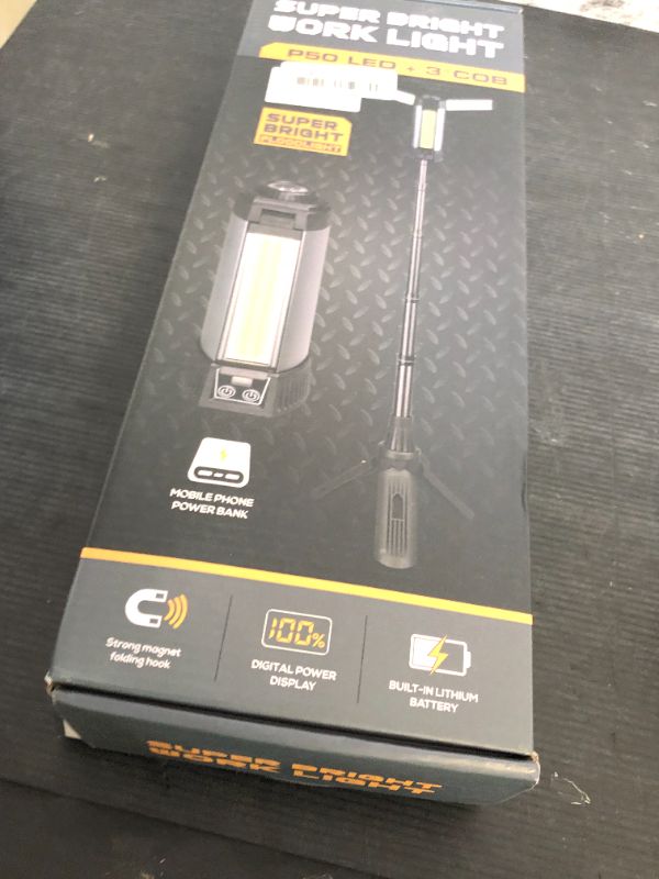 Photo 1 of Mlogiroa Rechargeable Camping Light with Stand: Cordless Work Light Kit 3 Page Head 500/1000/2000 Lumen 3500/6500K - Dimmable 6AH Camp Lights with Detachable Tripod,Hooks and Carrying Bag(Green-S)
