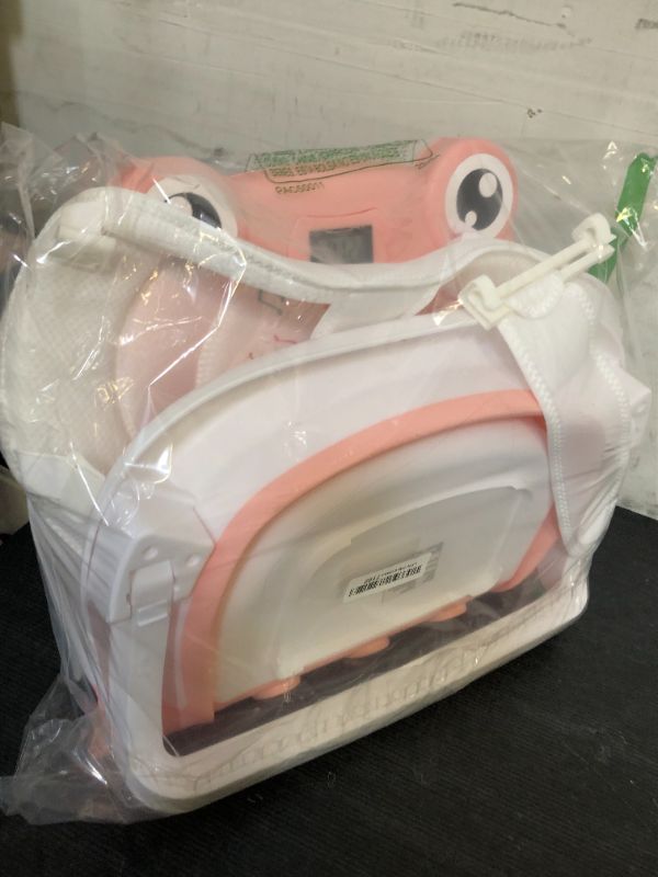 Photo 1 of BUNWAG Baby Bathtub, Collapsible Newborn Bathtub for Infant to Toddler 0-24 Months with Soft Cushion and Thermometer,Portable Travel Newborn Tub with No-Slip Feet, Baby Shower Gifts,Pink