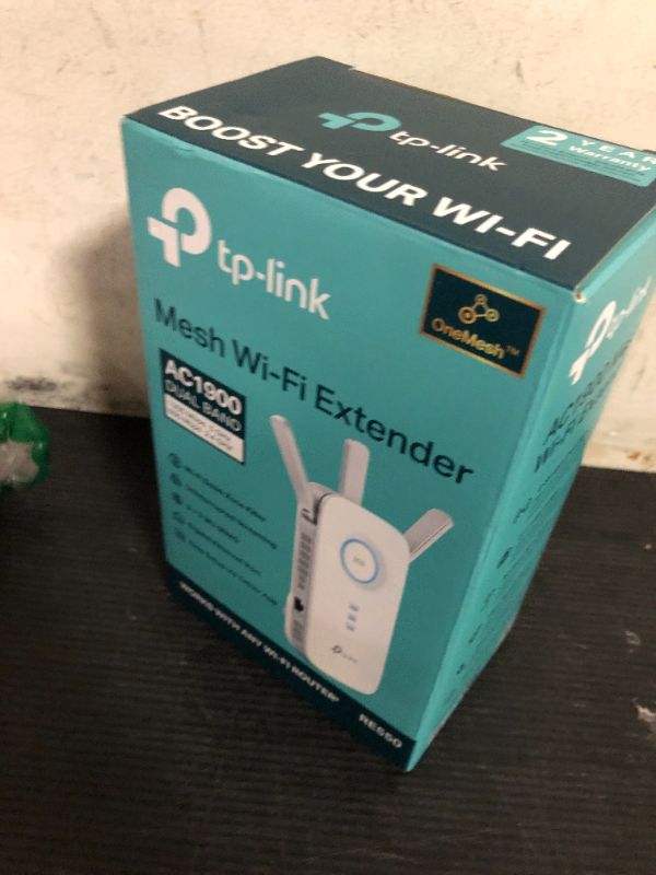 Photo 1 of TP-Link AC1900 WiFi Range Extender RE550 | Dual-Band Wireless Repeater Amplifier w/Gigabit Ethernet Port | Up to 2200 Sq. Ft., 32 Devices | Internet Signal Booster | APP Setup | EasyMesh Compatible
