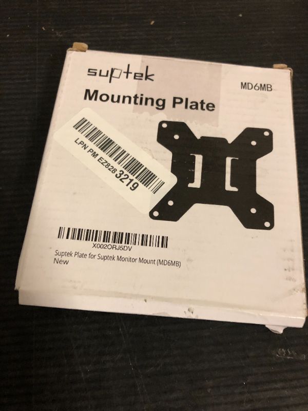 Photo 1 of Suptek Monitor Mounting Plate for Suptek Monitor Computer Mounting System 75x75 and 100x100mm(MD6MB)