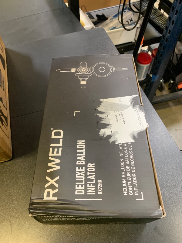 Photo 1 of RX WELD Helium Tank Regulator Latex Balloon Filler Valve, CGA-580 Tank, Dual Latex And Foil Ballon Inflator (With Auto Foil Balloon Shut Off Valve)