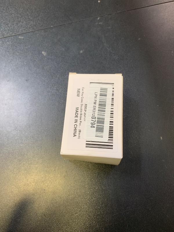 Photo 1 of Car Key Case, Double Sides Pocket Zipper Remote Fob Keychain Holder Pouch for Men Women, Genuine Leather with Visible Window & Metal Hook & Keyrings (Black w/Window)