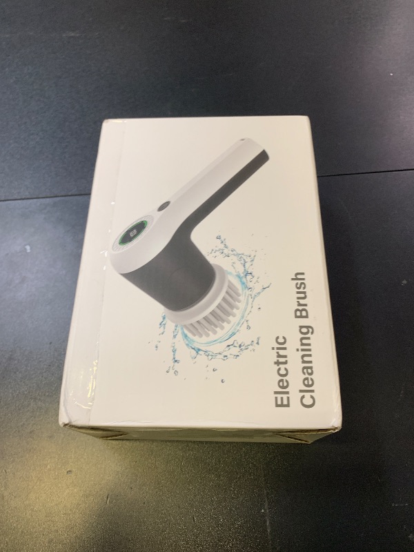 Photo 1 of PUFTEM Electric Spin Scrubber, Cordless Shower Scrubber with Battery Level Display, 2 Speeds Electric Scrubber for Cleaning with 6 Replaceable Heads, Cleaning Brush for Bathroom/Sink/Window