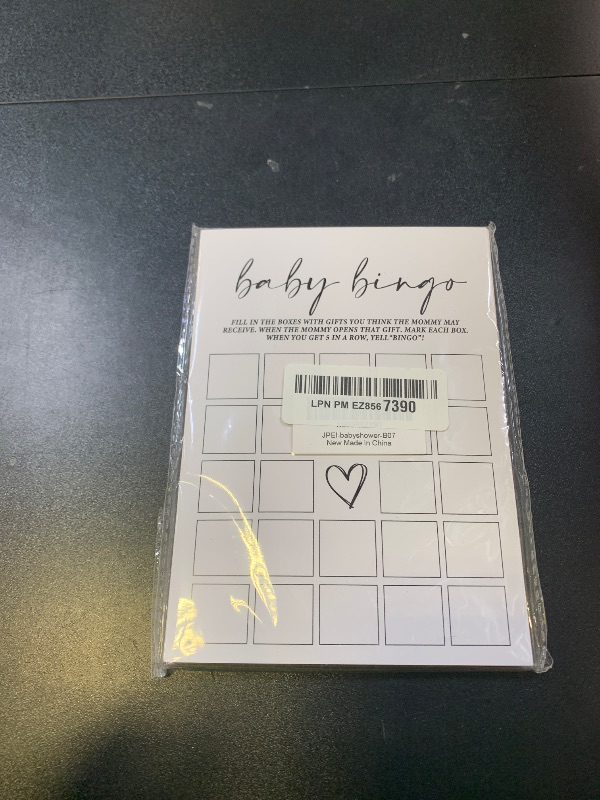 Photo 1 of ZIIUFRN Baby Shower Games(5" X 7"), 30 Sets Modern Black and White Baby Bingo Guess Gift Game Cards, Boy Girl Gender Neutral Baby Shower Supplies-B07