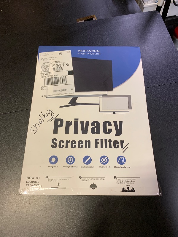 Photo 1 of [2-Pack] 18.5 Inch Computer Privacy Screen for 16:9 Aspect Ratio Widescreen Monitor, Eye Protection Anti Glare Blue Light Computer Monitor Privacy Filter, Removable Anti-Scratch Screen Protector Film