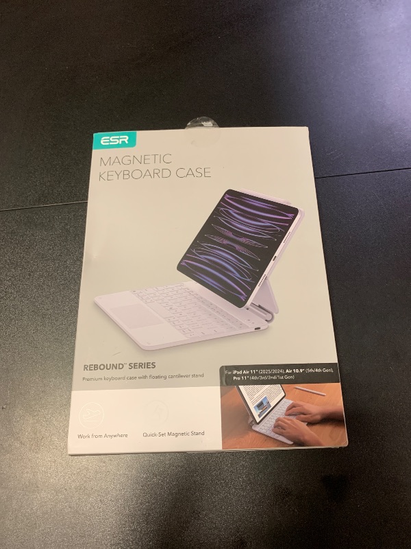 Photo 1 of ESR iPad Air 11 inch Case with Keyboard (M3,2025/M2,2024), iPad Pro 11 & iPad Air 5/4 Magic Case, Easy-Set Floating Cantilever Stand, Precision Multi-Touch Trackpad, White?NOT for iPad Pro 11 M4?