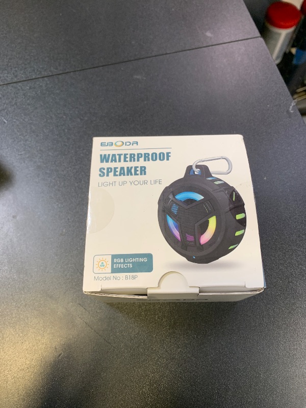 Photo 1 of EBODA Waterproof Bluetooth Speaker, Shower Wireless Speaker, IP67 Waterproof, LED Light, Floating, Portable Speakers for Travel, Pool, Beach, Kayak, Gifts for Men-Black Golden Special Edition