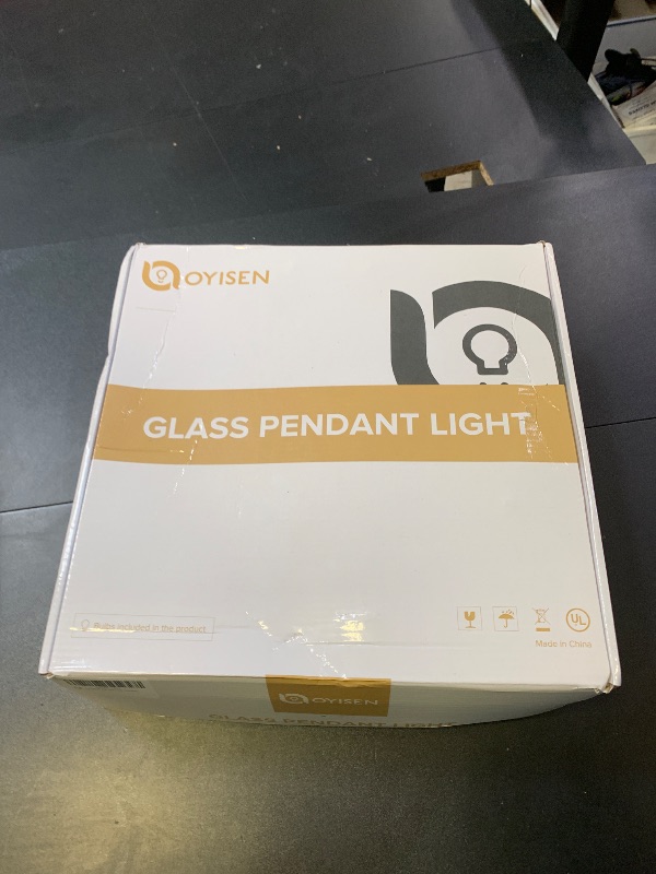 Photo 1 of Oyisen Plug in Pendant Light, Clear Glass Shade Hanging Light, Industrial Pendant Light for Entryway, Dinning Room Lighting Fixture, Bedroom and Kitchen Island with Light Bulb