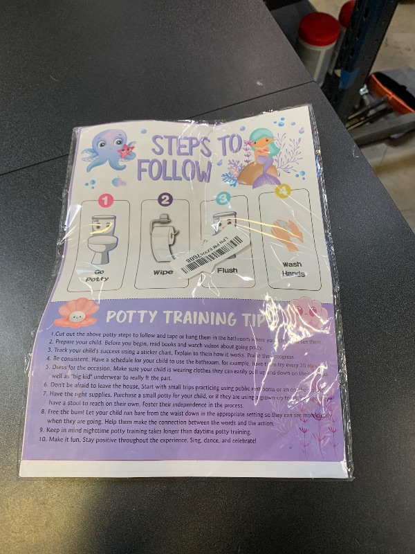 Photo 1 of Mermaid Potty Training Chart for Toddler Girls - Potty Training Sticker Chart for Girls Potty with Sticker, Sticker Chart for Kids Potty Training Reward Chart, Kids Reward Chart