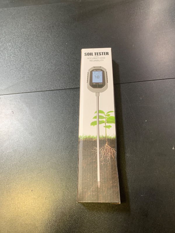 Photo 1 of YAMRON 4-in-1 Soil Moisture Meter Digital Plant Temperature/Soil Moisture/PH Meter/Sunlight Intensity Backlight LCD Display Soil Test Meter for Gardening, Farming and Outdoor Plants