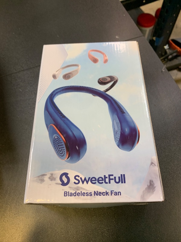 Photo 1 of SWEETFULL Portable Neck Fan 360° Cooling Bladeless Personal Fan | No Hair Twisting - 4000mAh USB Rechargeable Wearable Fan for Travel, Birthday Gifts for Men, Women, Mom, and Dad