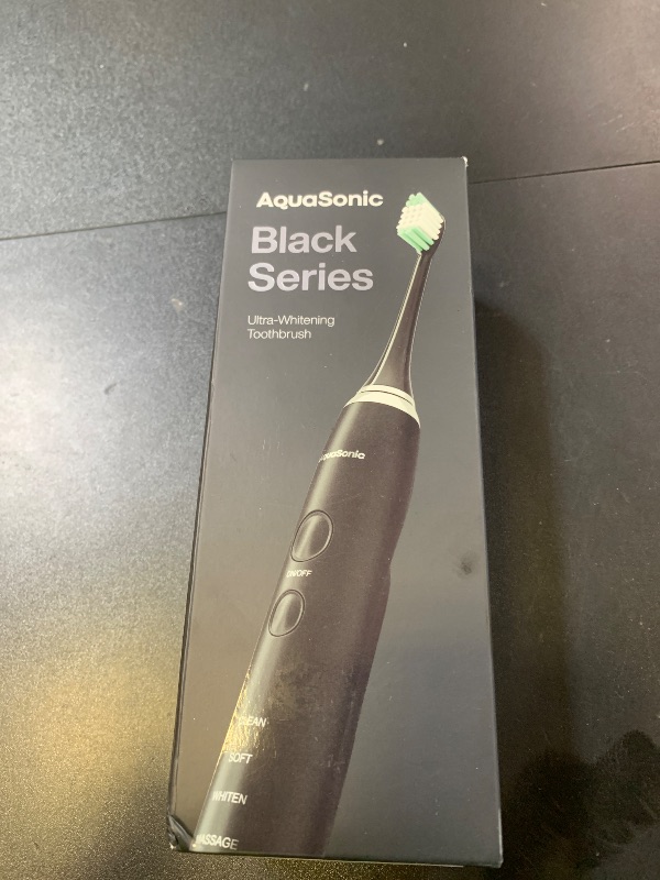Photo 1 of Aquasonic Black Series Ultra Whitening Toothbrush – ADA Accepted Electric Toothbrush- 8 Brush Heads & Travel Case – 40,000 VPM Electric Motor & Wireless Charging - 4 Modes w Smart Timer