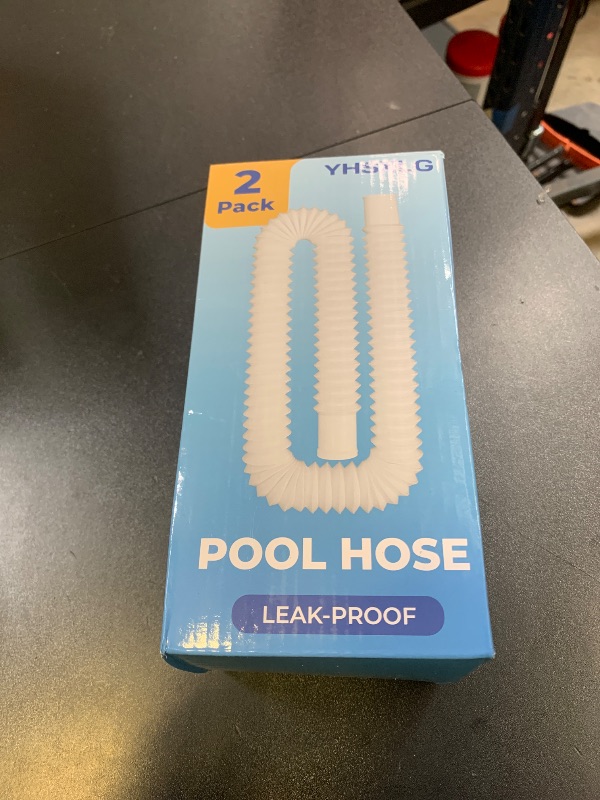 Photo 1 of Pool Hoses for Above Ground Pools, 1.25 x 51 Inch Hose for Filter Pump, Compatible with Filter Pump 607, 637 (2 Hoses + 4 Metal Clamps)