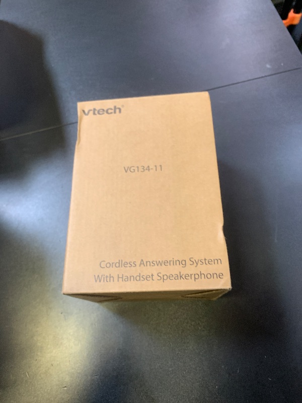 Photo 1 of [New] VTech VG134-11 DECT 6.0 Cordless Home Phone with Bluetooth Connection, Digital Answering Machine, Backlit Display,Full Duplex Speakerphone, Caller ID/Call Waiting,1000 ft Range (Black)