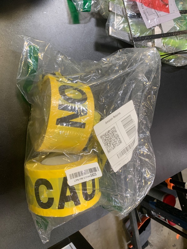 Photo 1 of GroTheory Yellow Caution Tape 2 Pack, 3" x1000ft Safty Tape Caution Tape Roll, Construction Tape for Danger/Hazard Areas/Crime Scene Halloween Party Decorations
