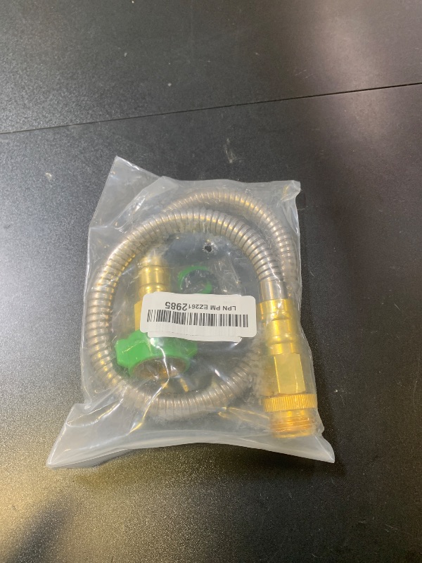 Photo 1 of YANWOO 304 Stainless Steel 2ft Short Garden Hose with Female to Male Metal Connector, Flexible & Lightweight Water Hose (2ft)