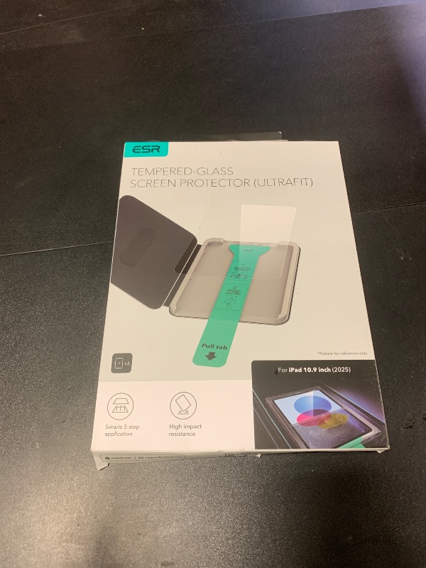 Photo 1 of ESR 2 Pack Screen Protector for iPad 11th/10th Generation A16 (11/10.9 Inch, 2025/2022), 9H Tempered Glass Film with UltraFit Tray, Apple Pencil Support, Scratch Resistant, HD Clarity, Bubble Free