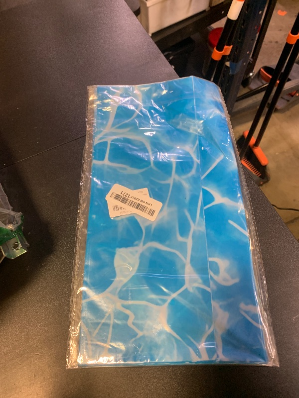 Photo 1 of Kailinst 2Pcs Summer Ocean Waves Tablecloths 86x51 Inches Disposable Plastic Blue Ocean Water Print Table Covers Beach Pool Party Under The Sea Theme Birthday Party Table Cloth Decorations