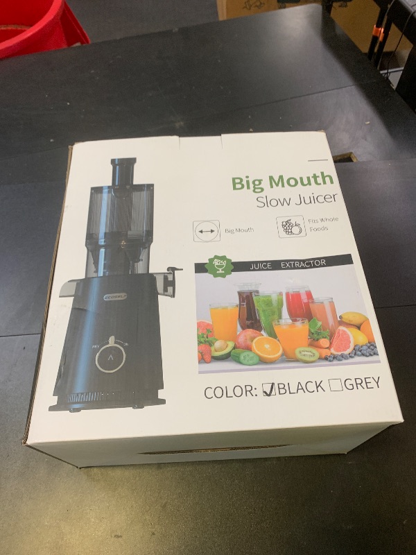 Photo 1 of Juicer Machines, ECOSELF Large Feed Chute for Family Needs, Professional Hands Free Cold Press Juicer For Whole Fruits & Vegetables, Self Feeding for Juice Extractor Machine, Easy to Clean