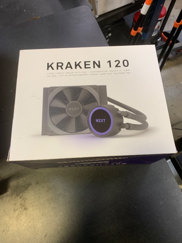 Photo 1 of NZXT Kraken 120 - All-in-One RGB CPU Liquid Cooler - Infinity Mirror Design - Powered by CAM