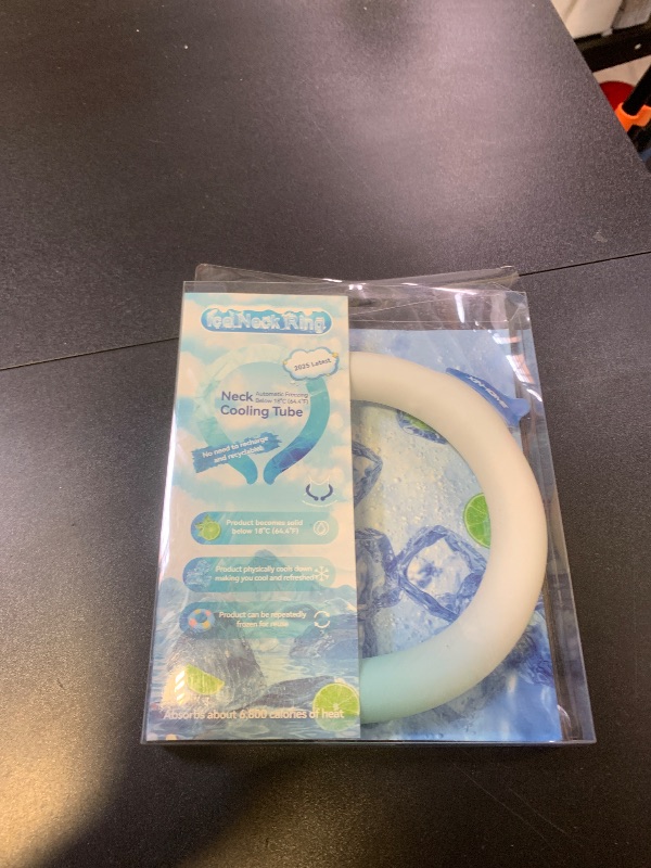 Photo 1 of Neck Cooling Tube Wraps Ice Ring Neck Cooler Personal Ice Pack Wrap for Hot Weather Gel Reusable Wearable Gel Cooling for Summer Heat Hot Flashes Freezer Below 64.4?