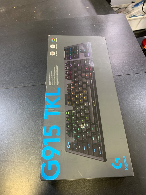 Photo 1 of Logitech G915 TKL Tenkeyless Lightspeed Wireless RGB Mechanical Gaming Keyboard, Low Profile Switch Options, LIGHTSYNC RGB, Advanced Wireless and Bluetooth Support - Tactile (Renewed)
