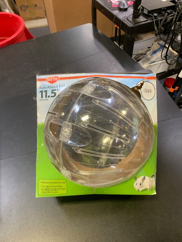 Photo 1 of Kaytee 11.5" Clear Run-About Exercise Ball For Pet Rats & Chinchillas