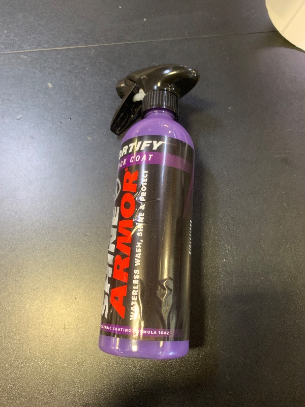 Photo 1 of Car Wax Spray and Ceramic Coating for Cars - 3 in One Waterless Car Wash and Detailing for Maximum Shine - High Gloss Top Coat, Protective Auto Wax - 16FlOz by Shine Armor
