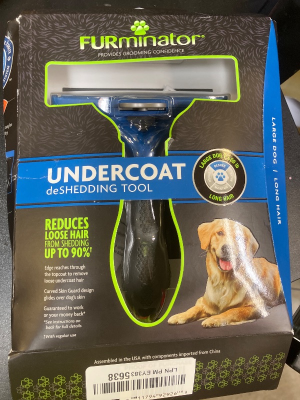 Photo 1 of FURminator Undercoat Deshedding Tool for Dogs, Deshedding Brush for Dogs, Removes Loose Hair and Combats Dog Shedding