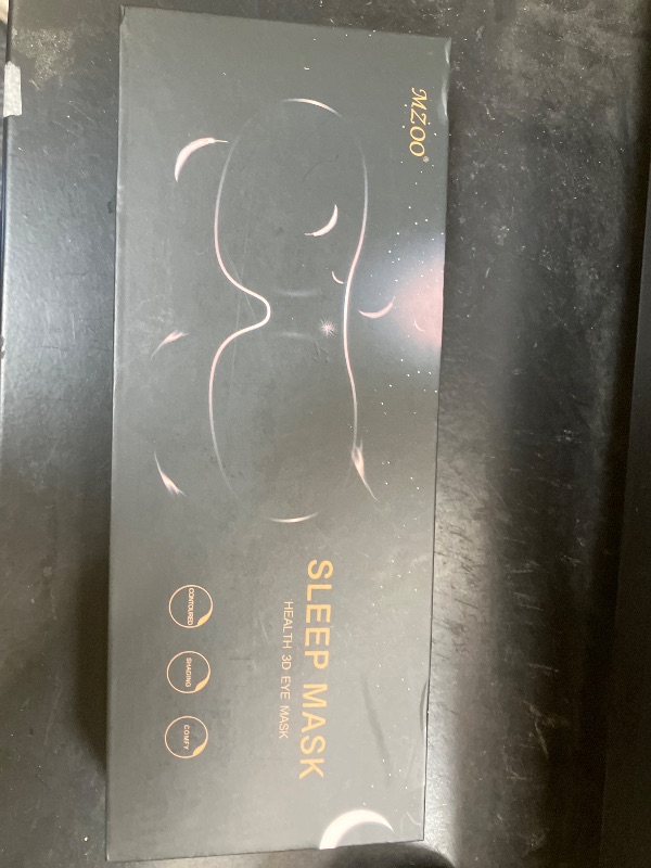 Photo 1 of MZOO Luxury Sleep Mask for Back, Side Sleeper, Complete Light Blocking Sleeping Eye Mask Night Blindfold, 3D Zero Pressure & Spacious for Lash Extensions, Breathable Soft Eye Cover Flight Nap Travel